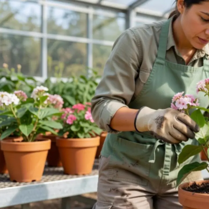 Główny specjalista ogrodniczy podczas pracy nad projektem